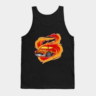 Burning car Tank Top